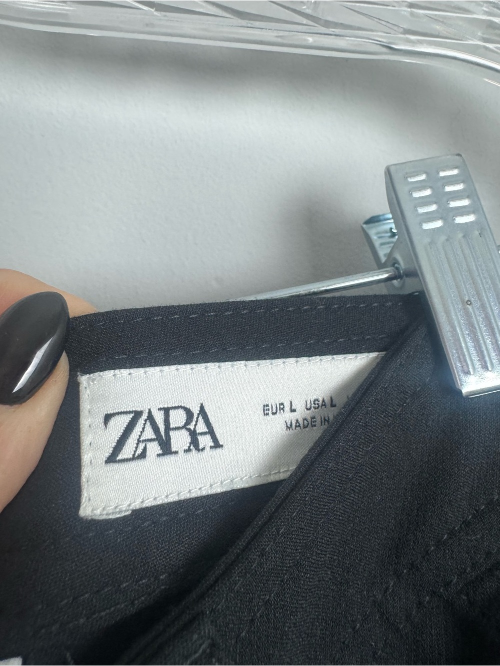 ZARA | Black Utility Cargo Straight Leg Pants Women’s Size Large - Picture 7 of 10